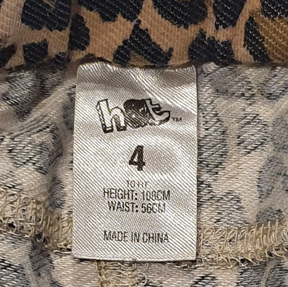 Size 4 H+T leopard / animal print Jeggings - Picture 3 of 6